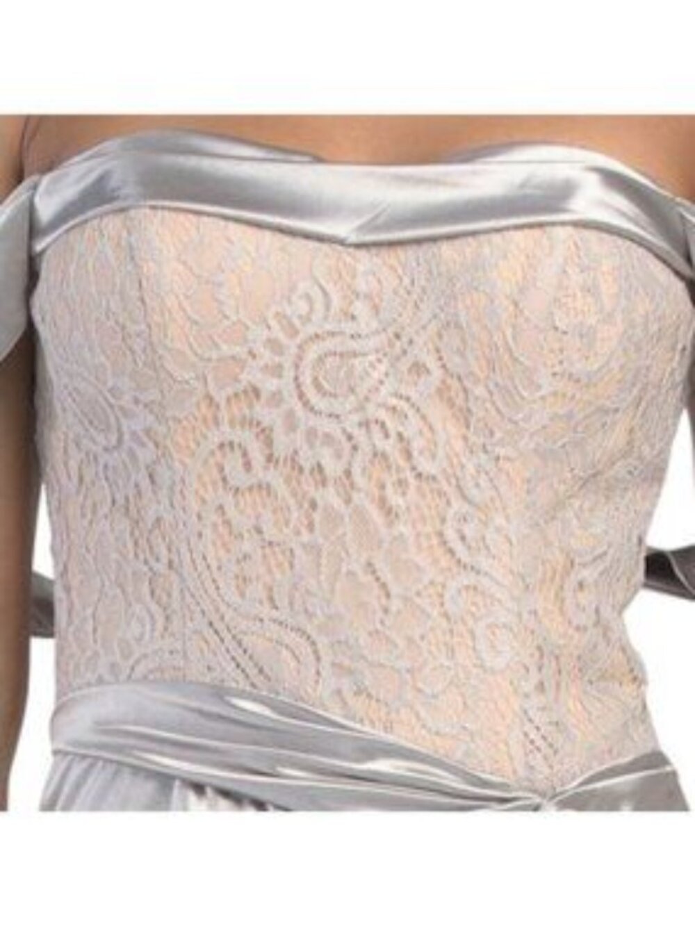RENE BY RENE RUIZ Off The Shoulder Metallic Gown - Picture 3 of 5